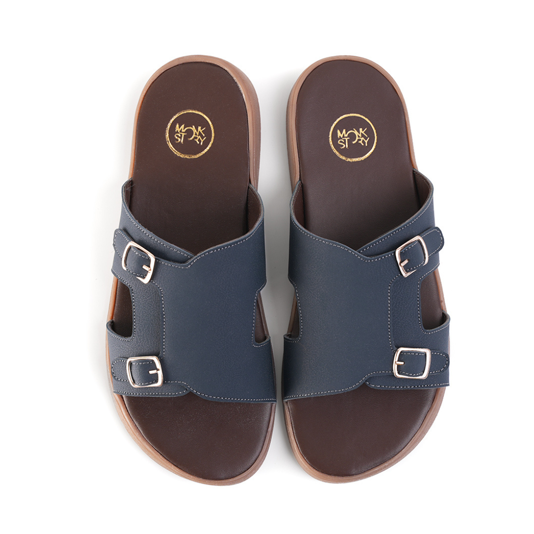 T-Rad Classic Double Monk Strap Sandals - Blue