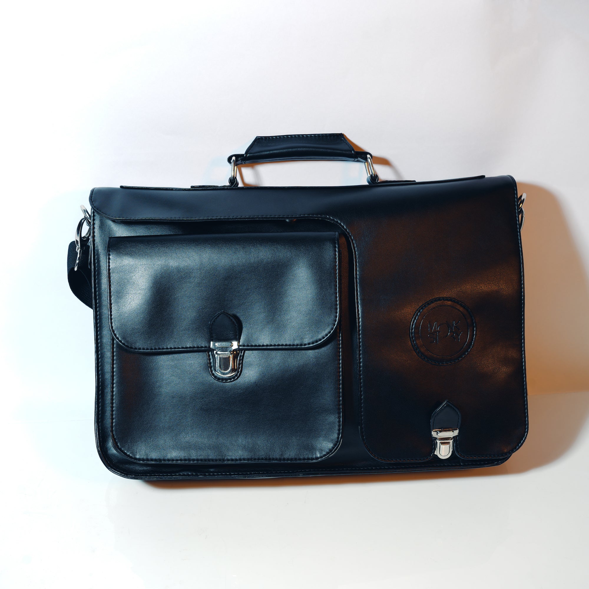 Monkstory Modern Messenger Bag - Royal Black