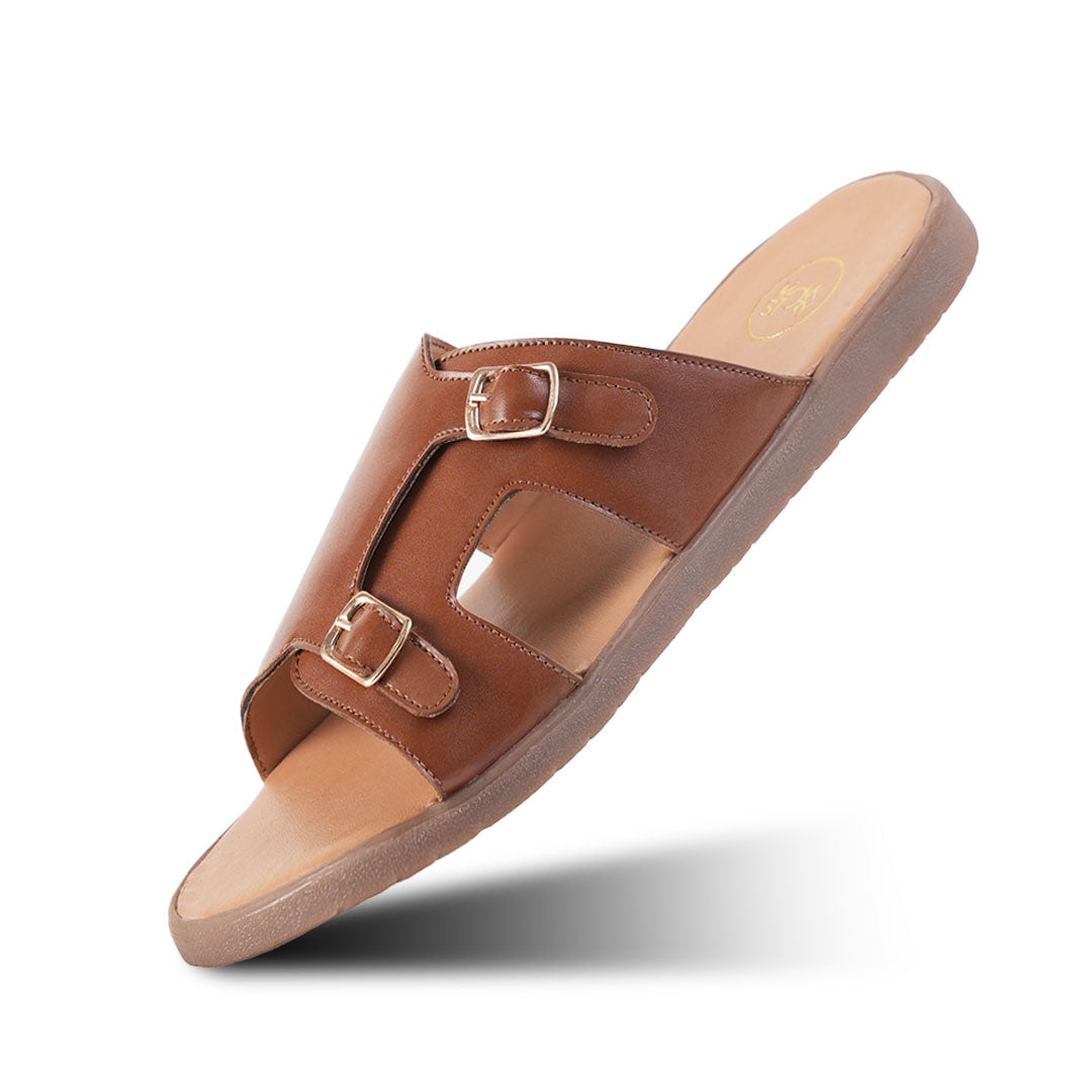 T-Rad Classic Double Monk Strap Sandals - Tan