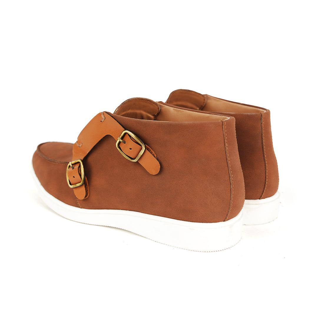 Monkstory Buckled Baron Boots  - Tan