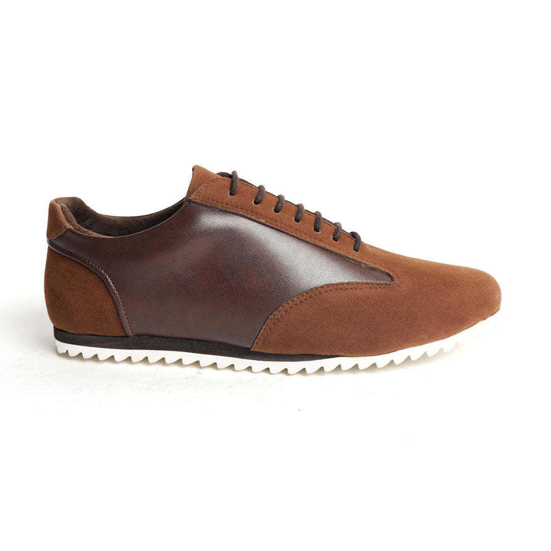 Monkstory Brown Dual-Tone Smart Sneakers, perfect for those who love dual-tone sneakers.