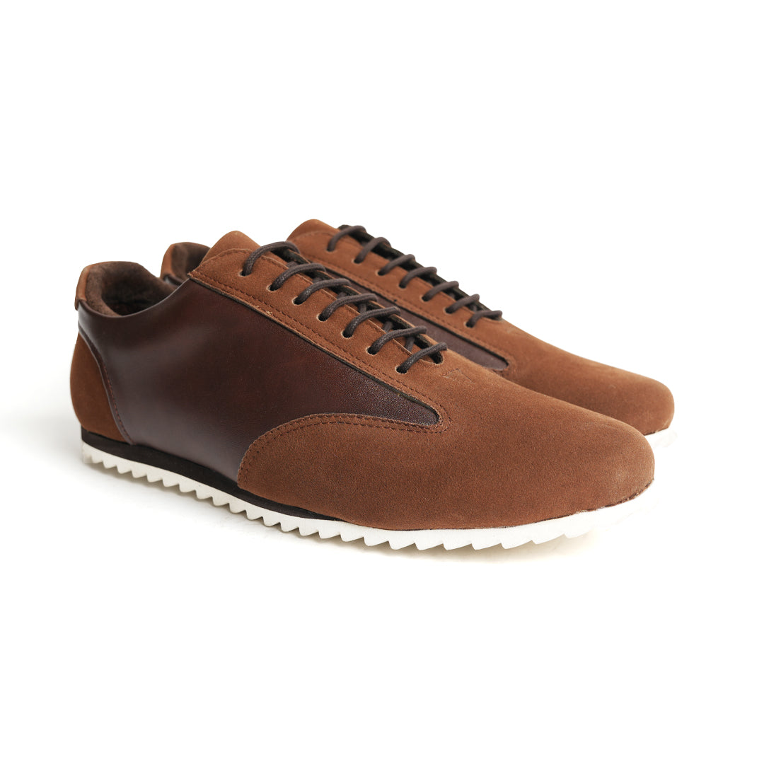 Monkstory Brown Dual-Tone Smart Sneakers, perfect for those who love dual-tone sneakers.