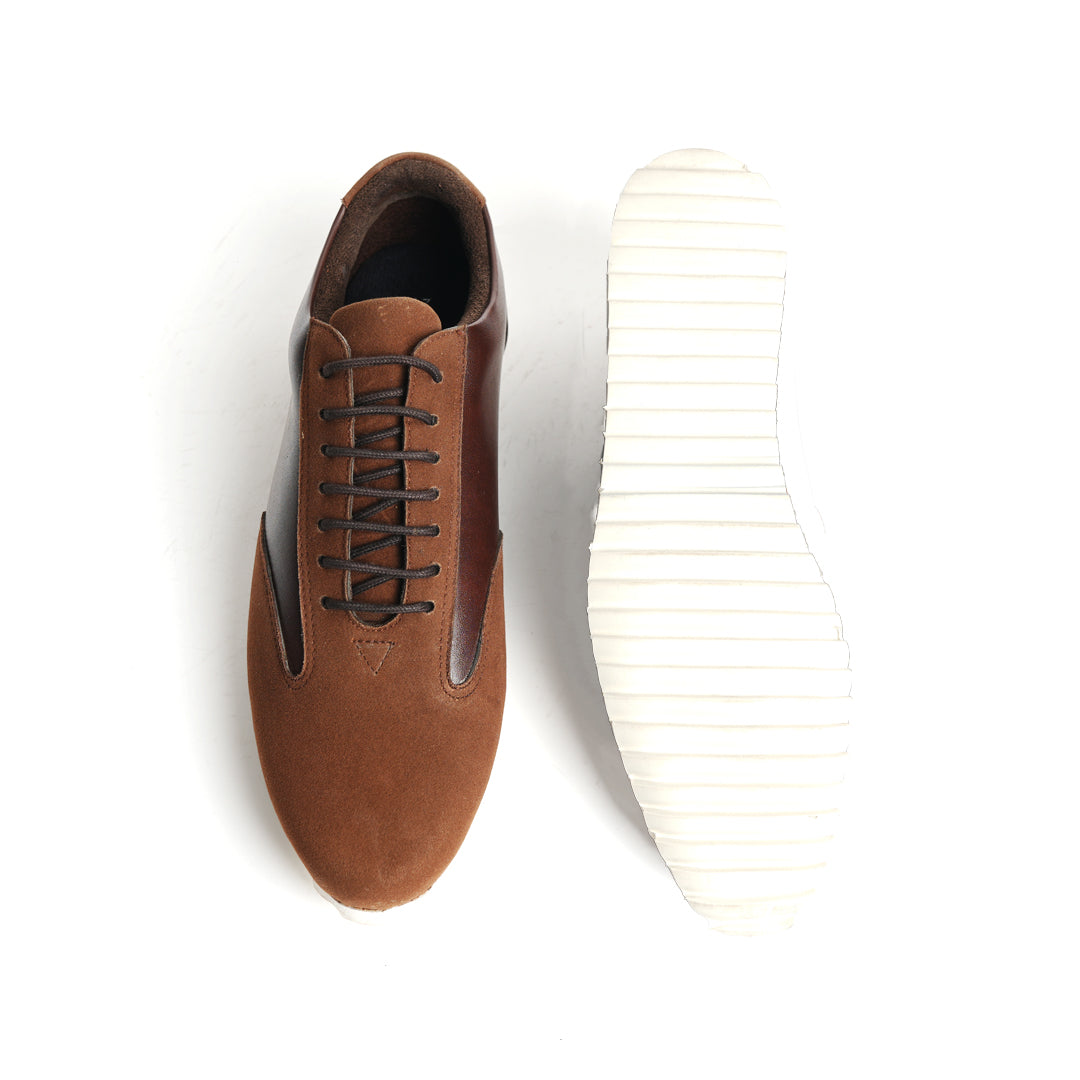 Monkstory Brown Dual-Tone Smart Sneakers, perfect for those who love dual-tone sneakers.