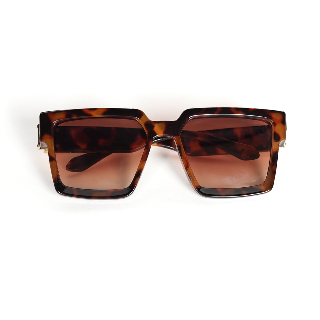 A pair of Monkstory Millionaire Unisex Wayfarer Sunglasses - Tortoise with polarized lenses.