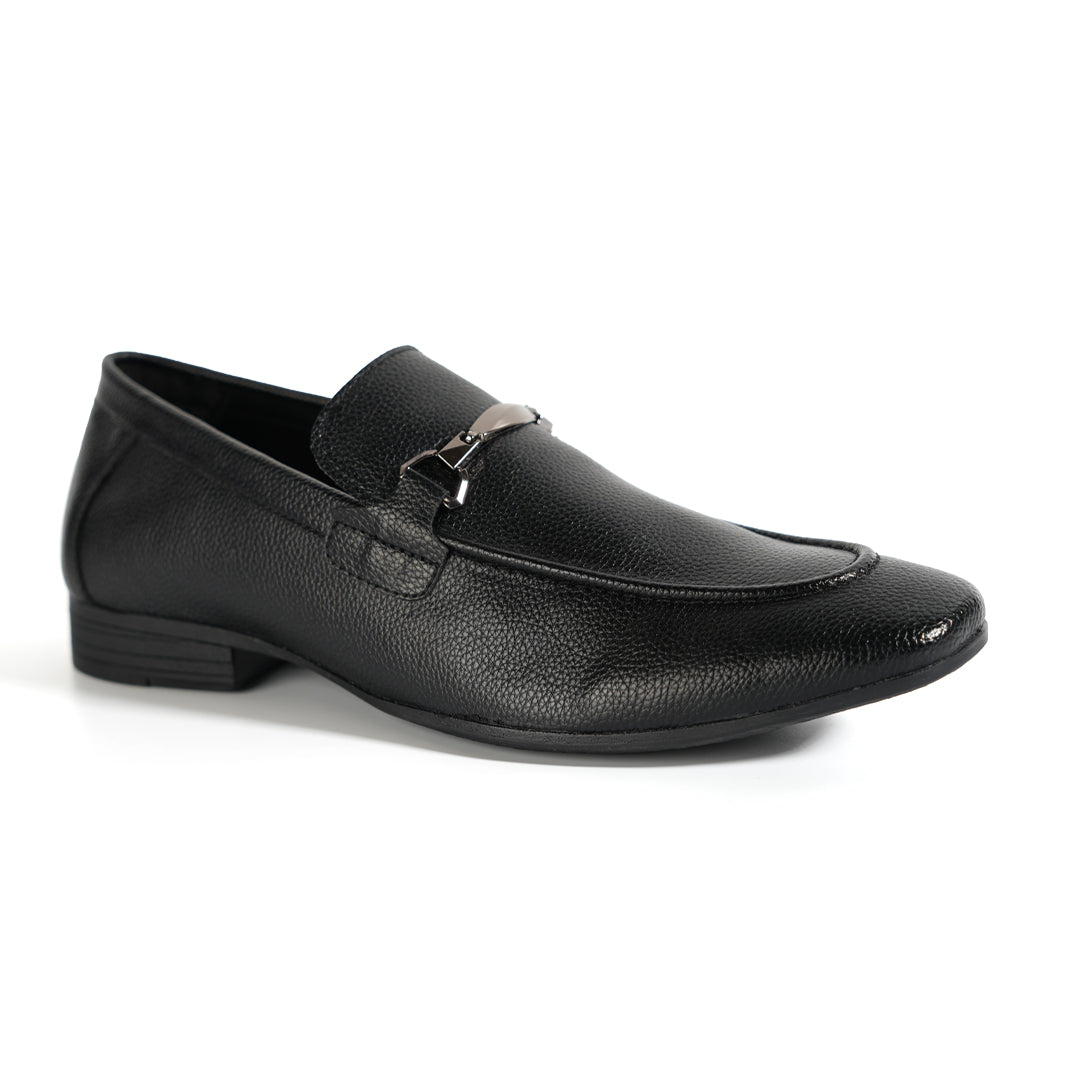 Monkstory Buckled Flexi Business Slip-Ons - Black