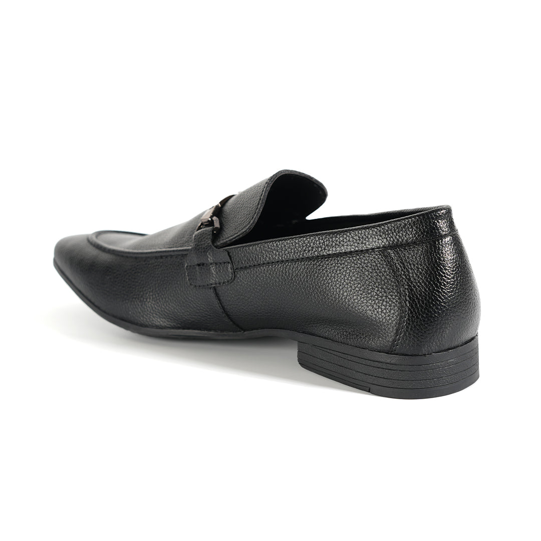 Monkstory Buckled Flexi Business Slip-Ons - Black