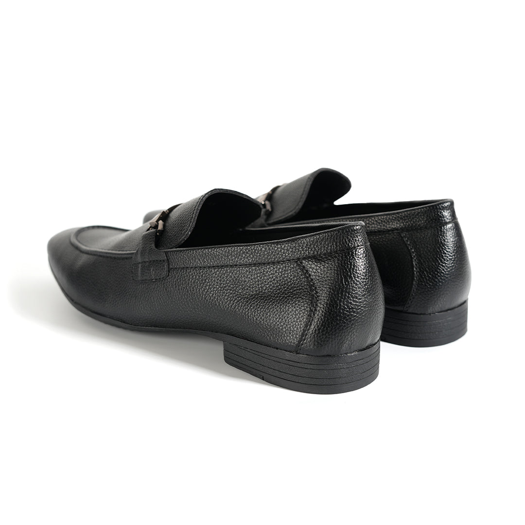 Monkstory Buckled Flexi Business Slip-Ons - Black