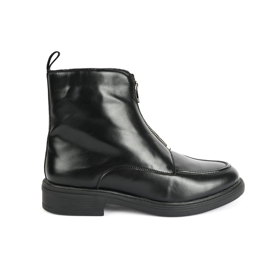 Monkstory Cosmopolitan Zip-Up Boots  - Black