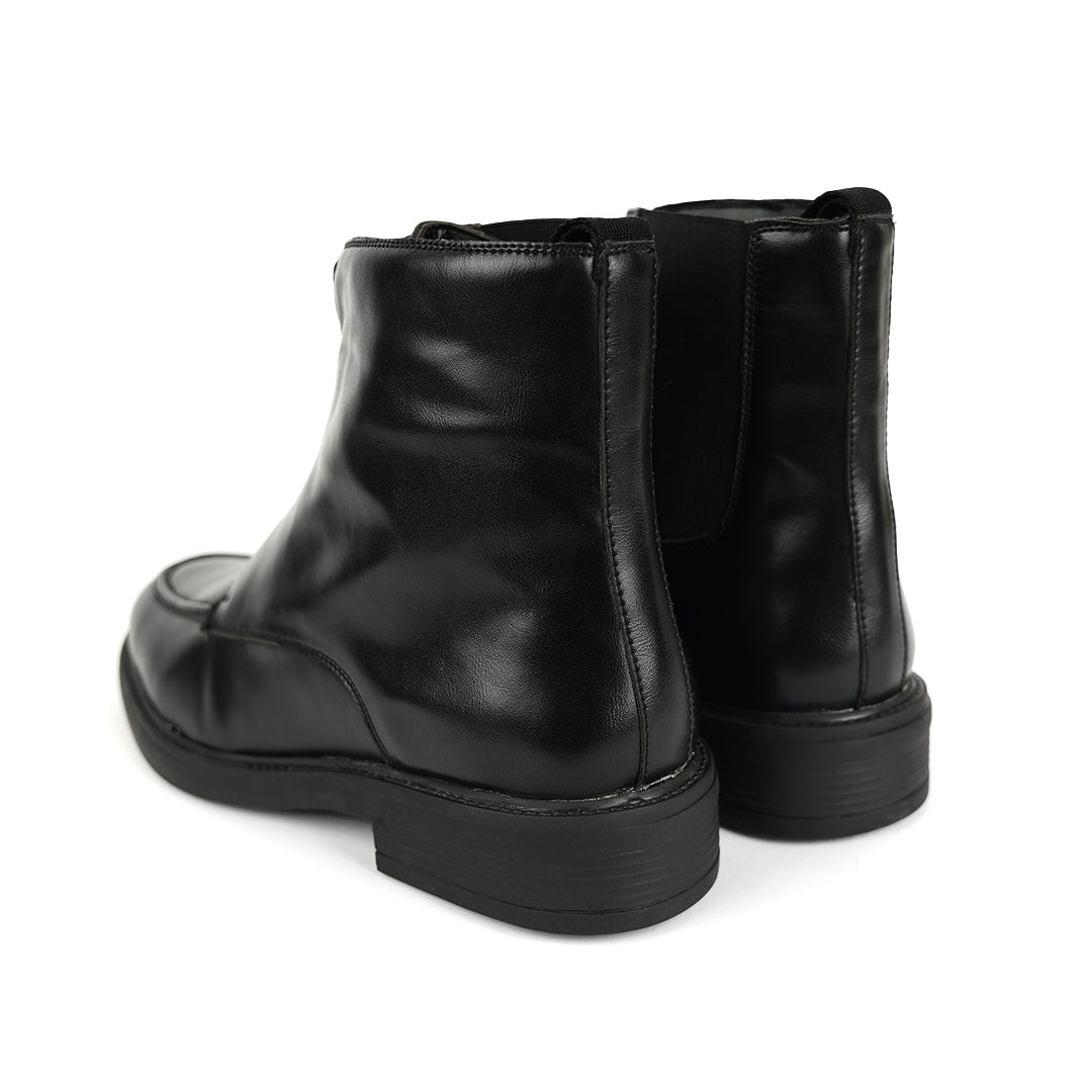 Monkstory Cosmopolitan Zip-Up Boots  - Black