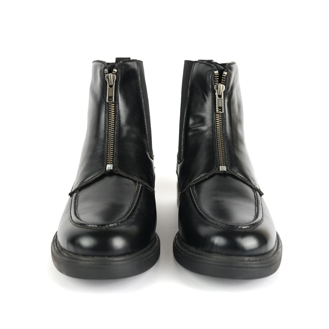 Monkstory Cosmopolitan Zip-Up Boots  - Black