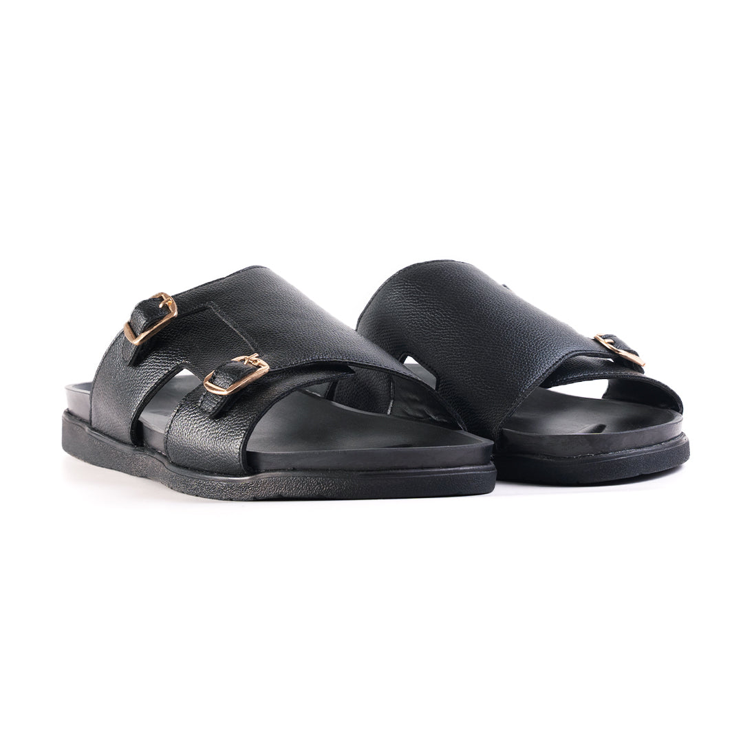 Monkstory Double Monk Footbed Sandals - Black