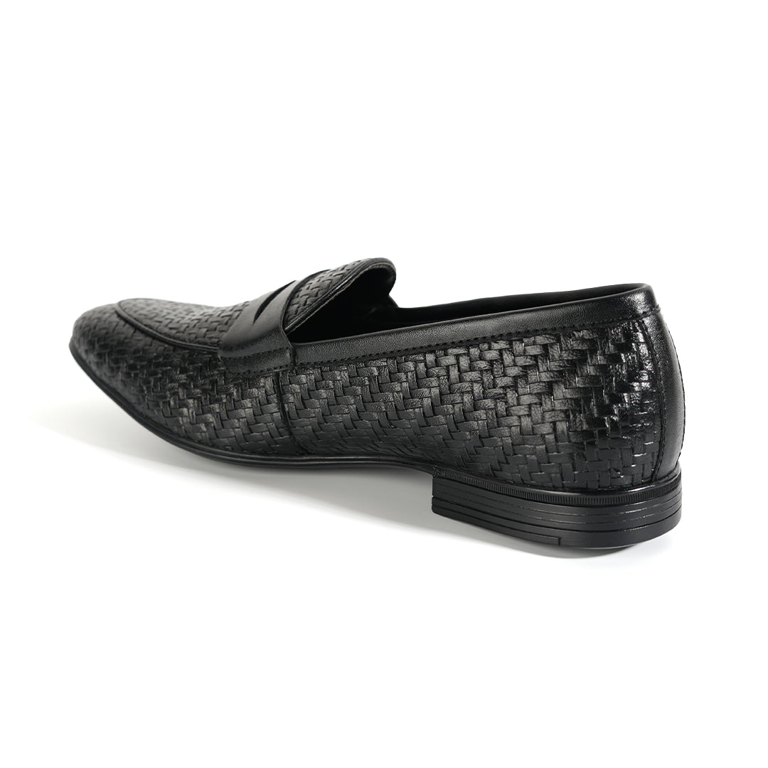 Monkstory Braided Flexi Business Slip-Ons - Black