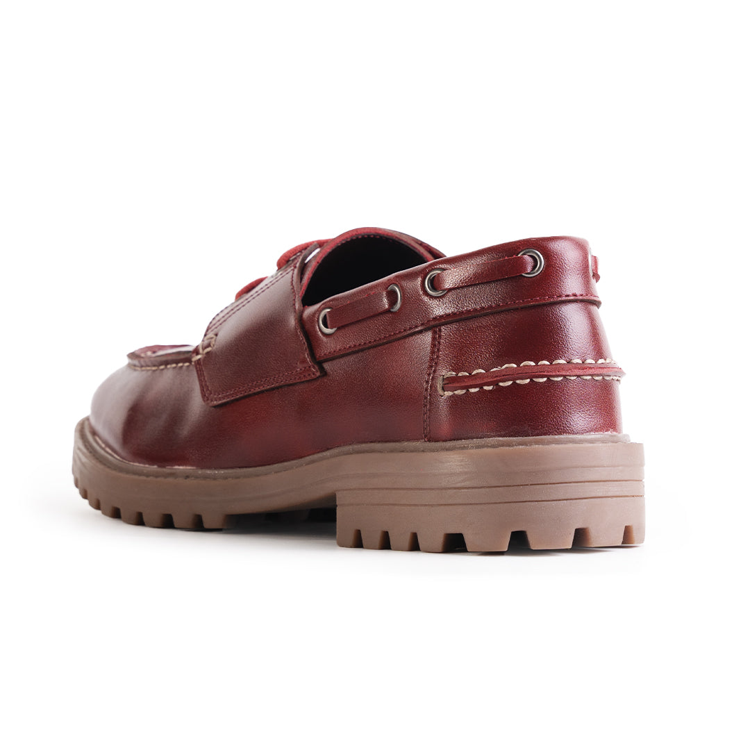 Monkstory Cosmopolitan Boat Loafers - Burgundy