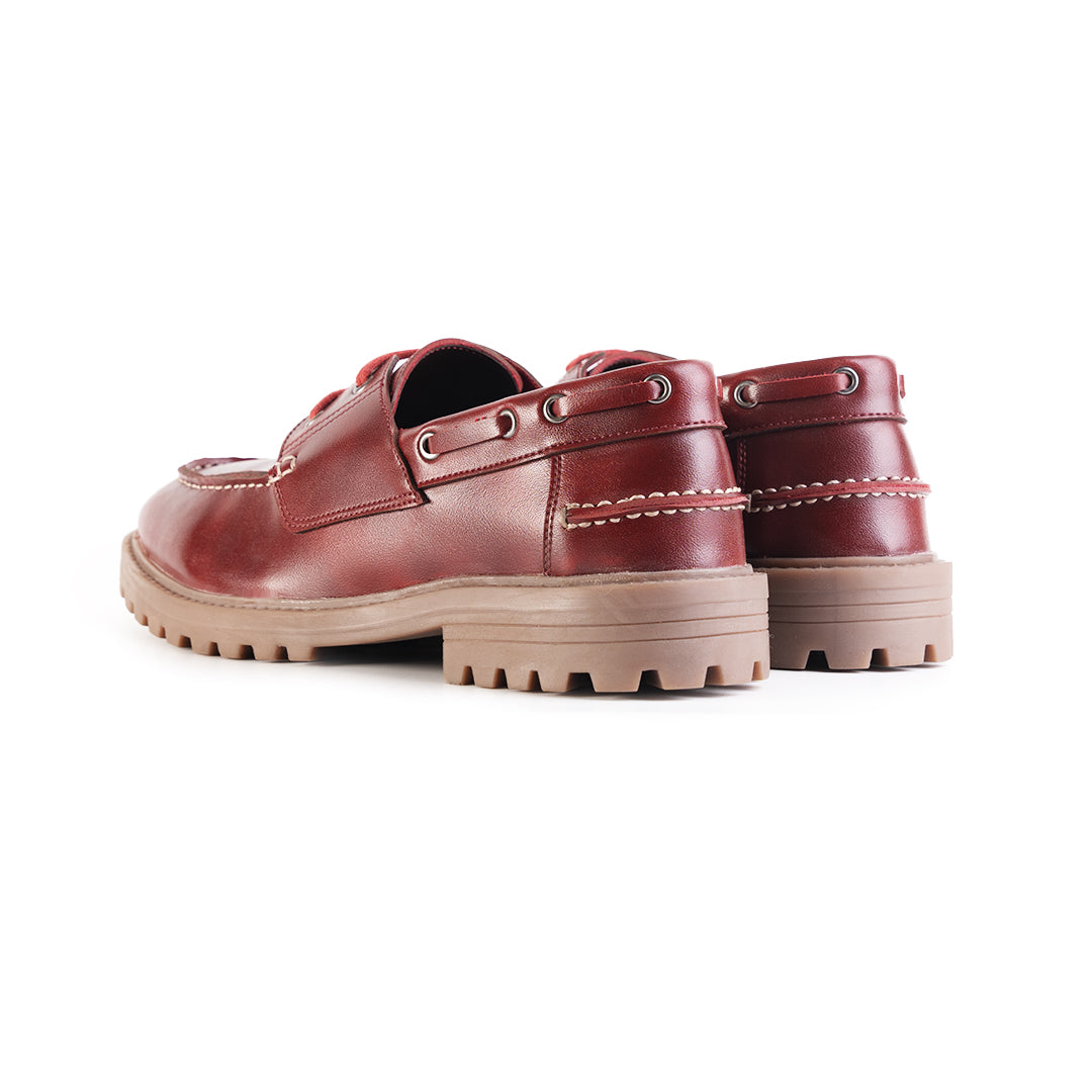Monkstory Cosmopolitan Boat Loafers - Burgundy