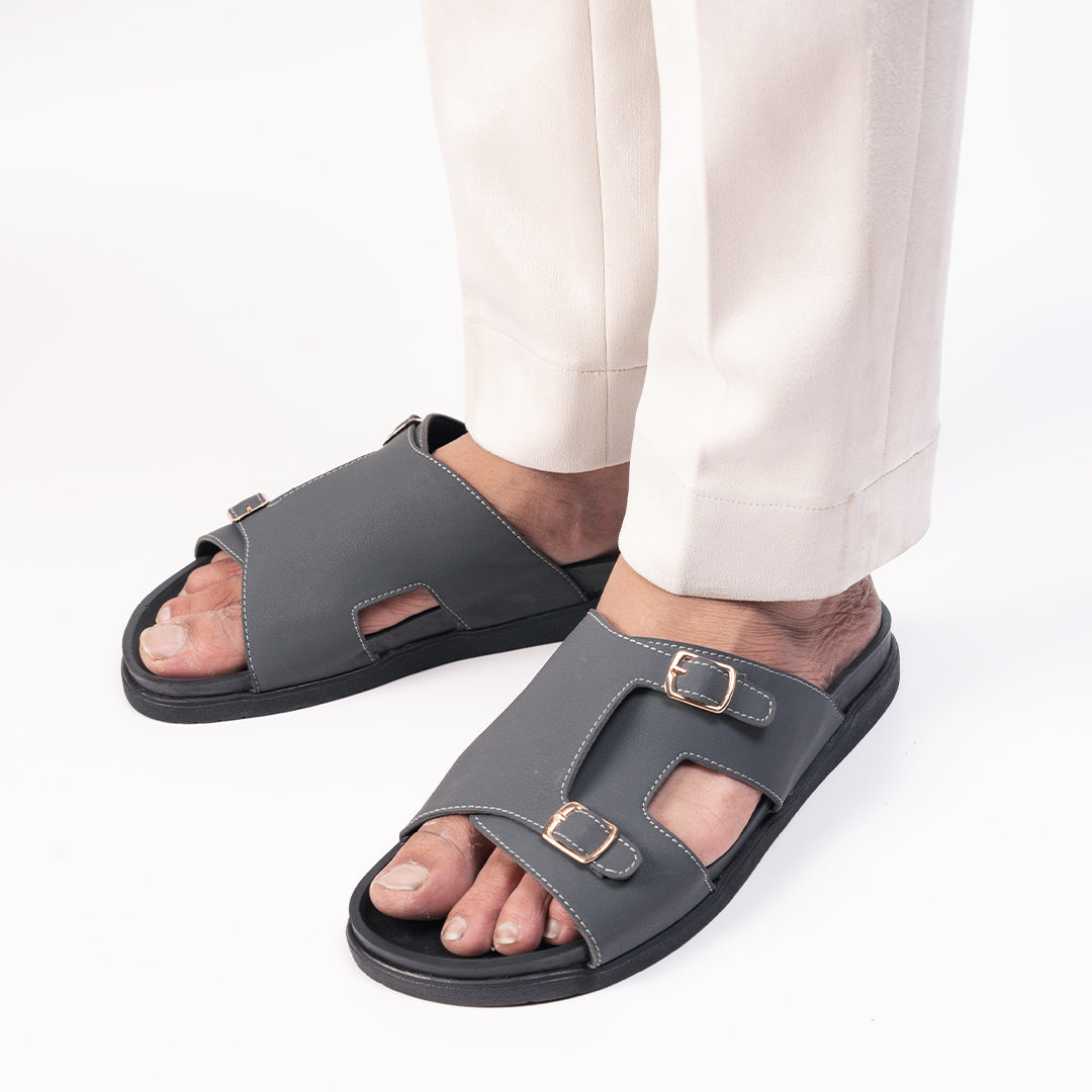 Monkstory Double Monk Footbed Sandals - Grey