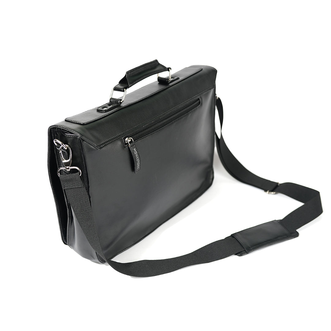 Monkstory Modern Messenger Bag - Royal Black