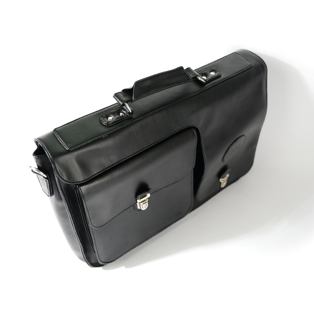 Monkstory Modern Messenger Bag - Royal Black