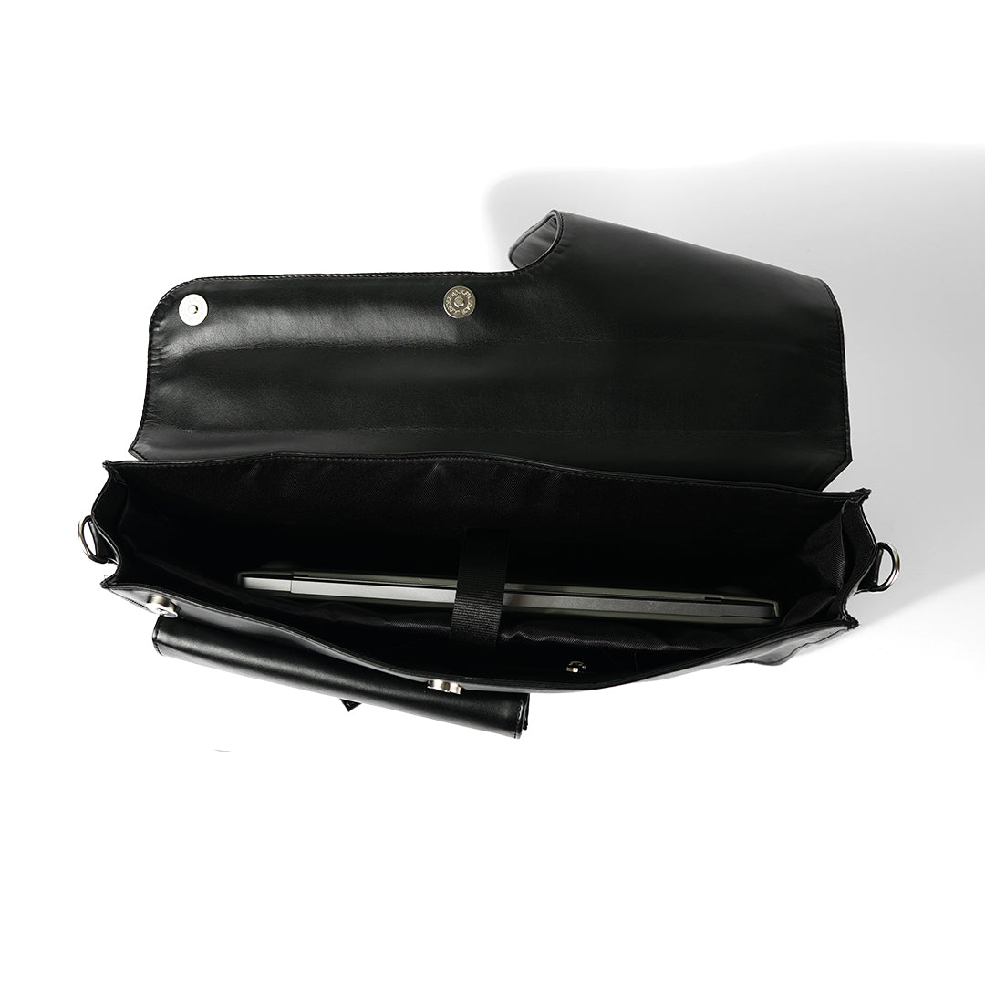 Monkstory Modern Messenger Bag - Royal Black