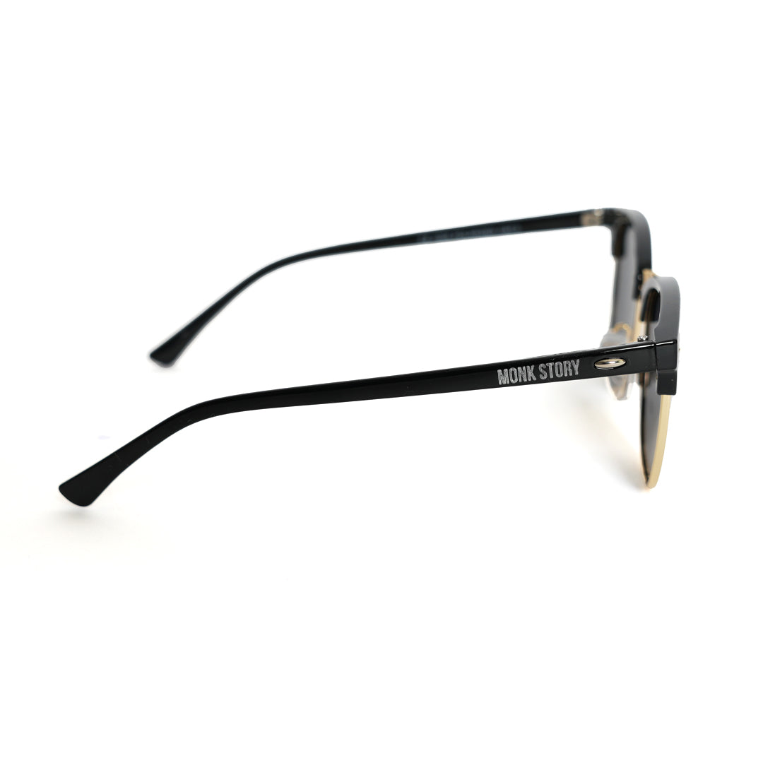 Monkstory Urban Unisex Wayfarer Sunglasses - Black