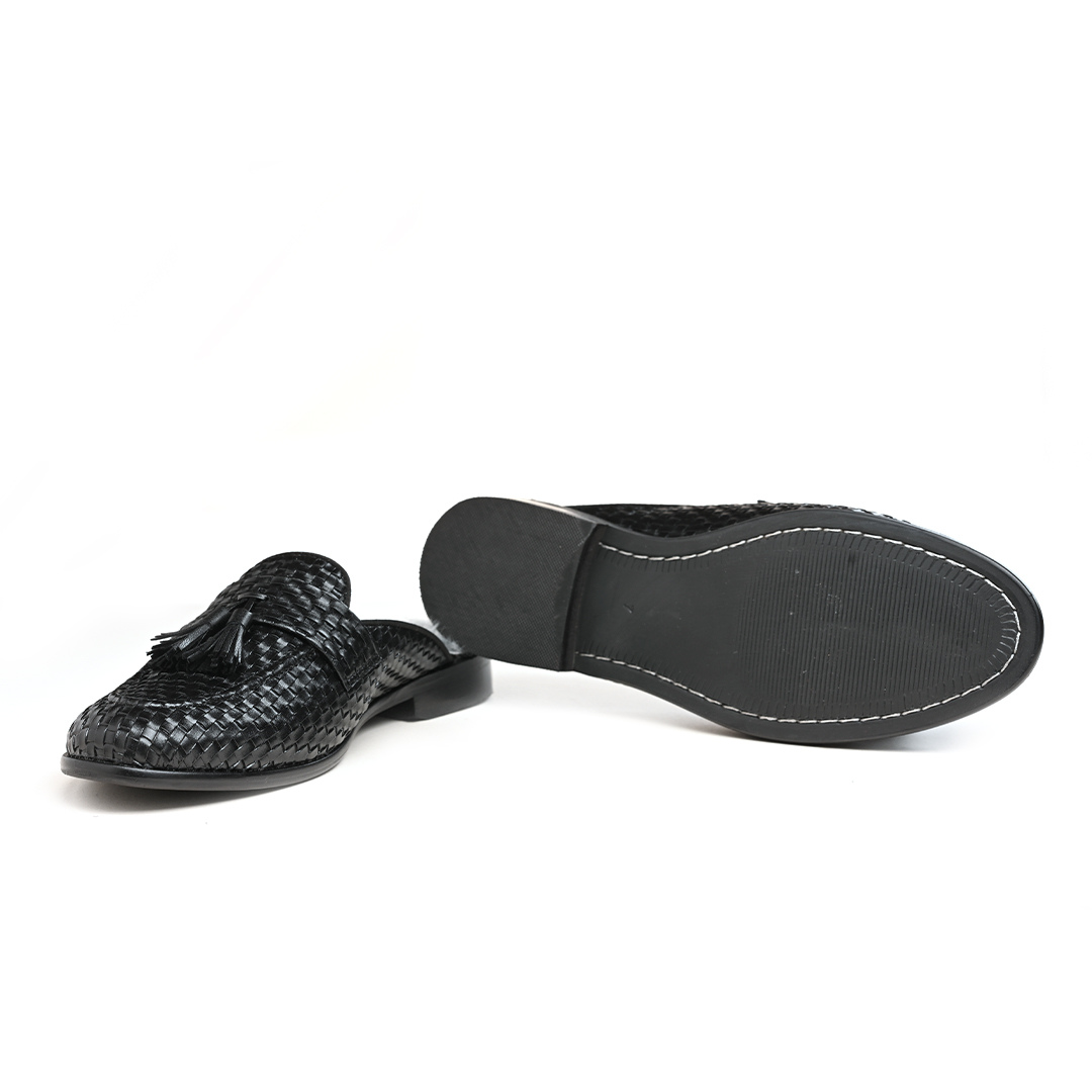 Luxious Mule Shoes With Fur Insoles - Black