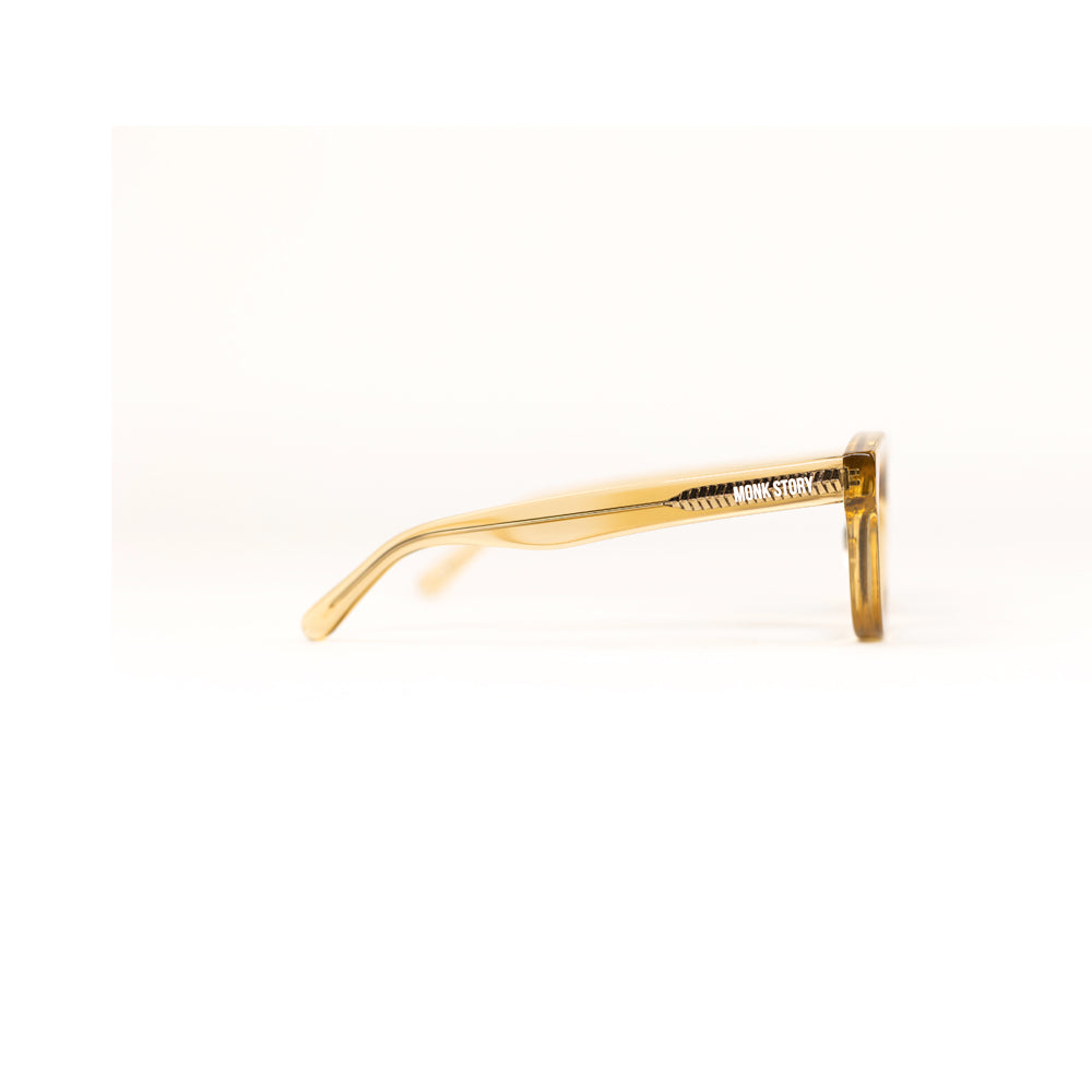 MonkStory Thick Acetate Unisex Sunglasses - Glamour Gold