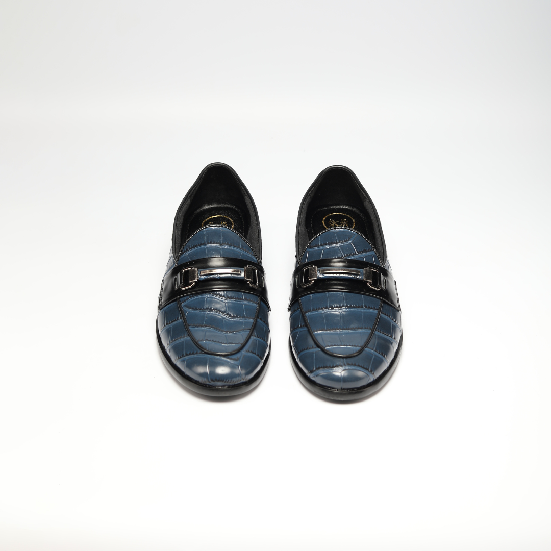 Magnificos Classic Horsebit Slip Ons - Blue