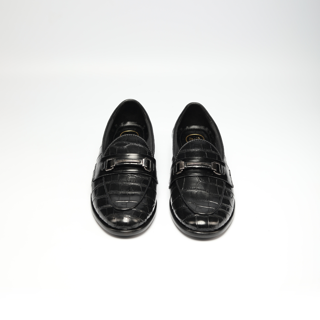Magnificos Classic Horsebit Slip Ons - Black