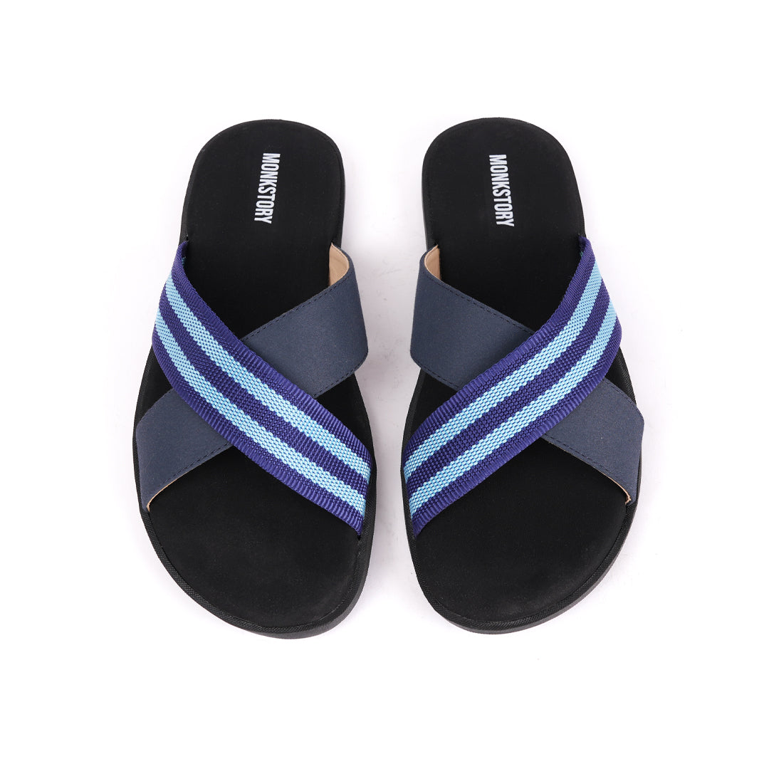 Black cross strap discount sandals