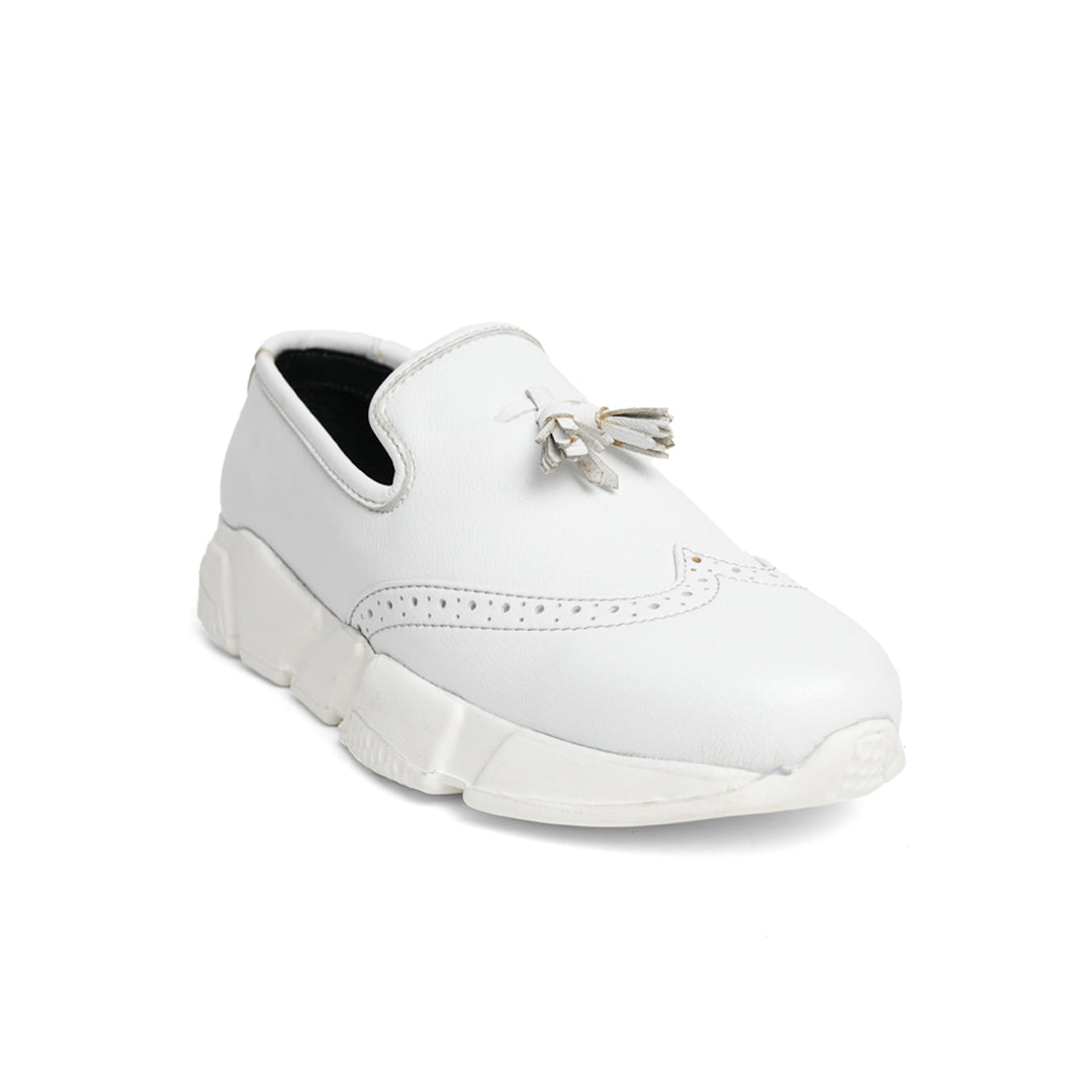 Chunky Tassel Sneakers - White