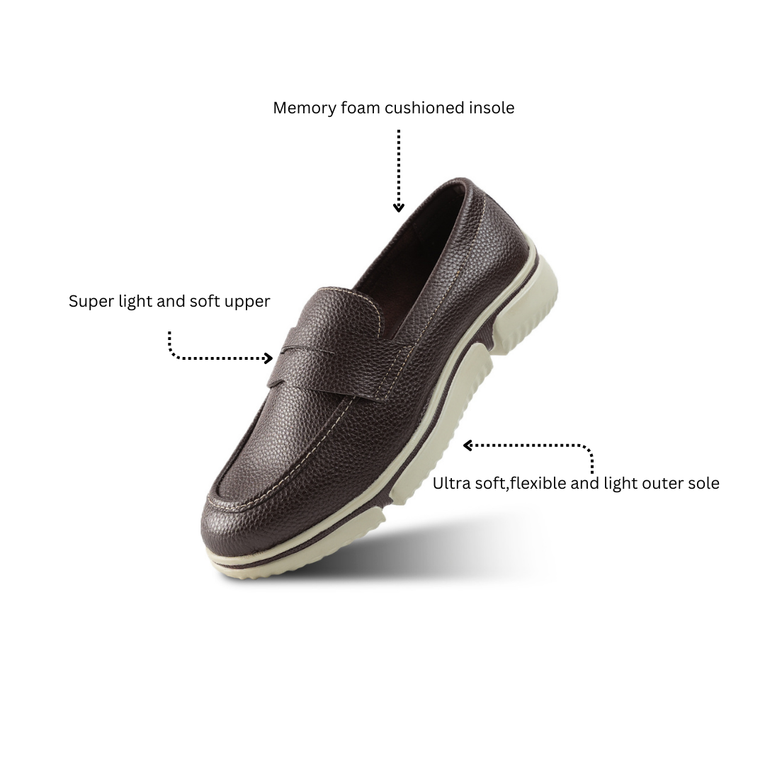 Monkstory Gravity Lift Ultra-Comfort Slip-On Sneakers - Brown