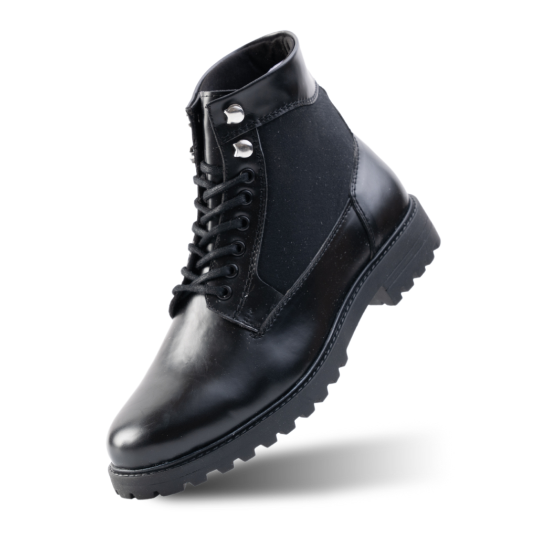 Monkstory Combat Boots  - Black