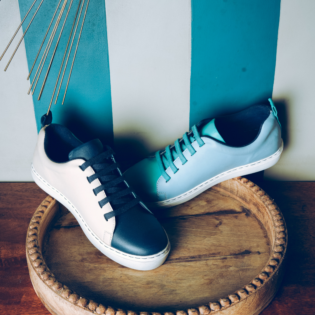 Monkstory Mismatch Alter-Ego Lace Sneakers - Blue