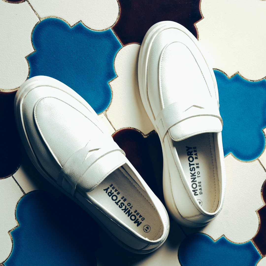 Monkstory Minimal Slip-On Sneakers - White