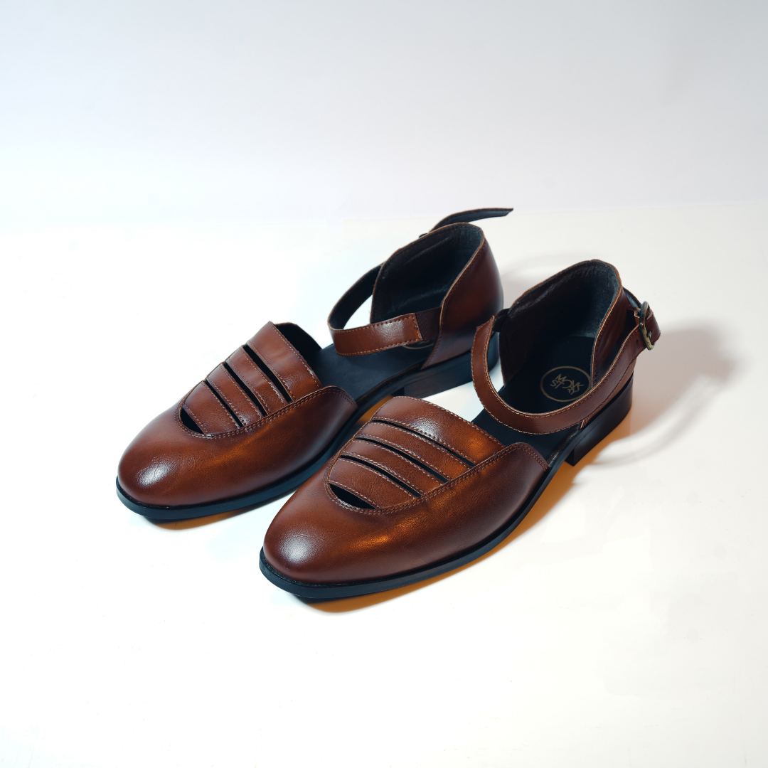 Monkstory Nawabi Ankle-Strap Sandals - Tan