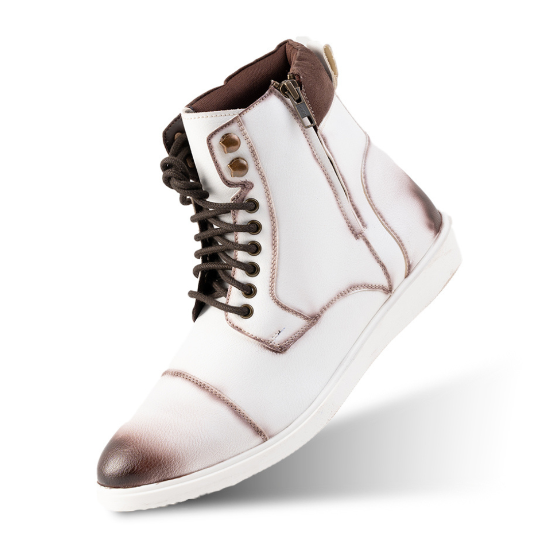 Monkstory Ombre High-Top Boots  - White