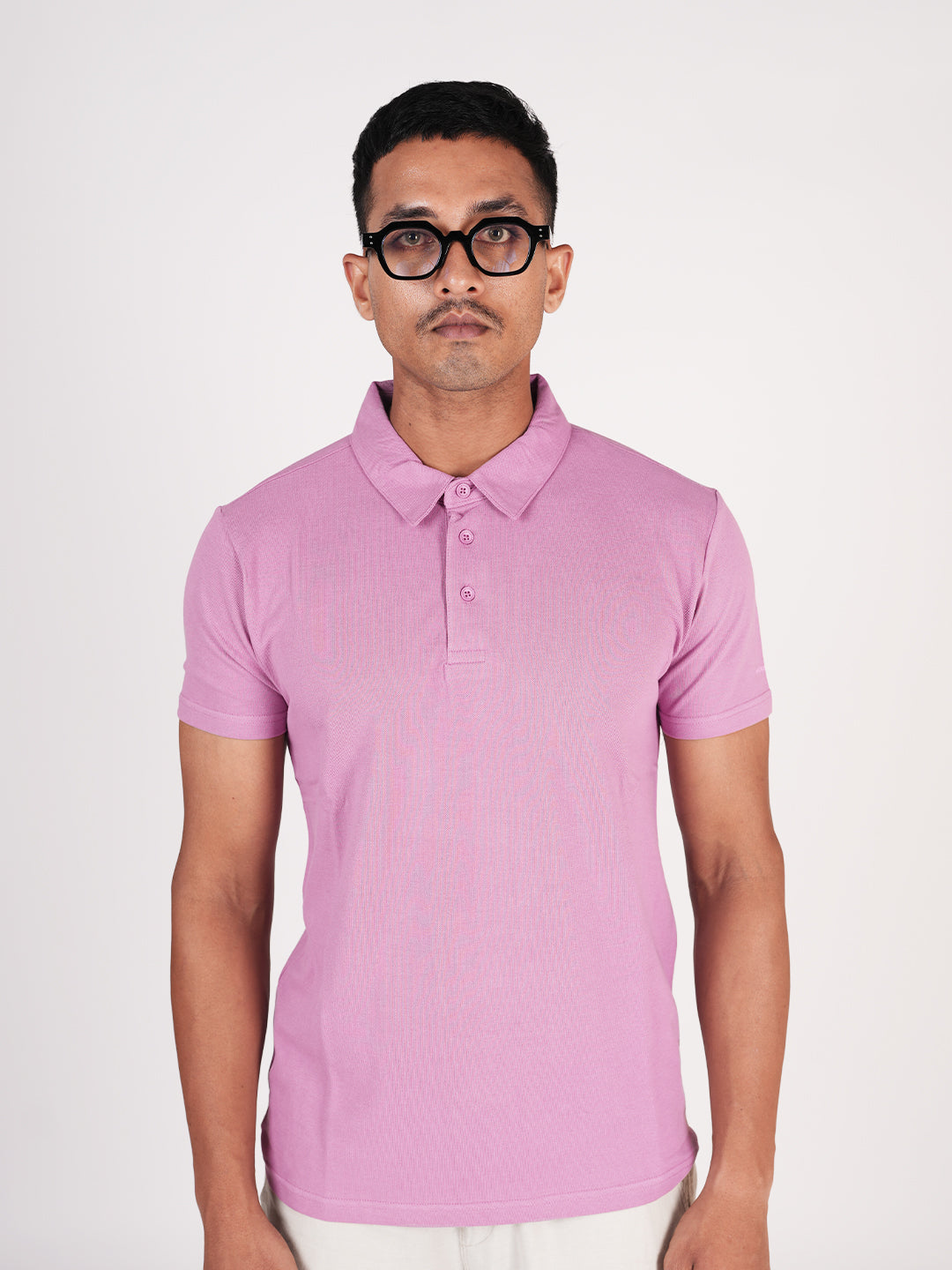 Monkstory Bamboo Cotton Polo Tee - Pastel Pink