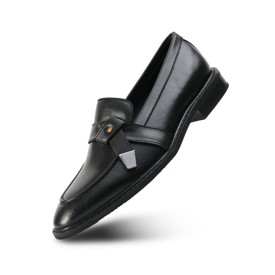 Monkstory Belted Slip-Ons - Matte Black