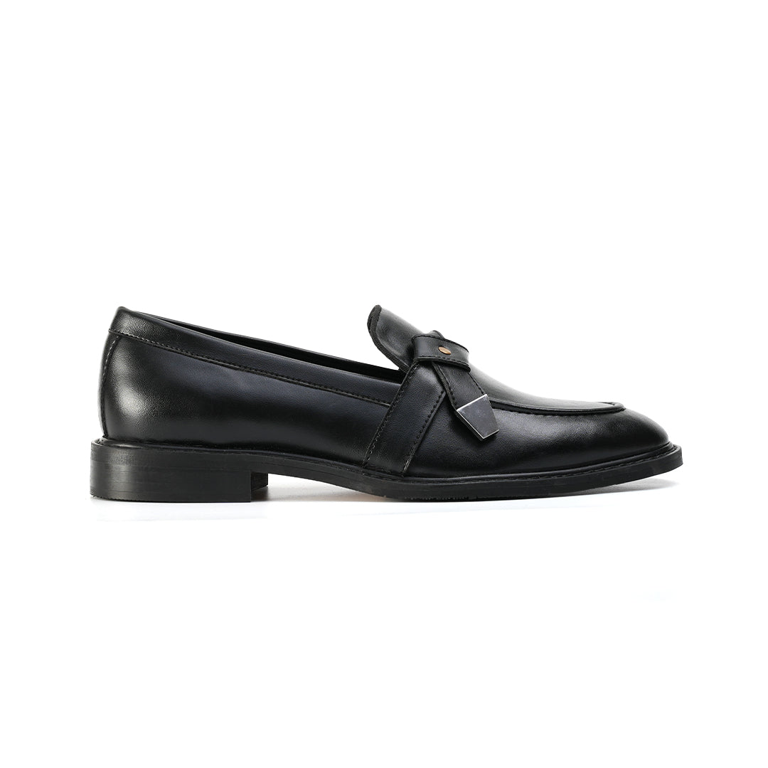 Monkstory Belted Slip-Ons - Matte Black