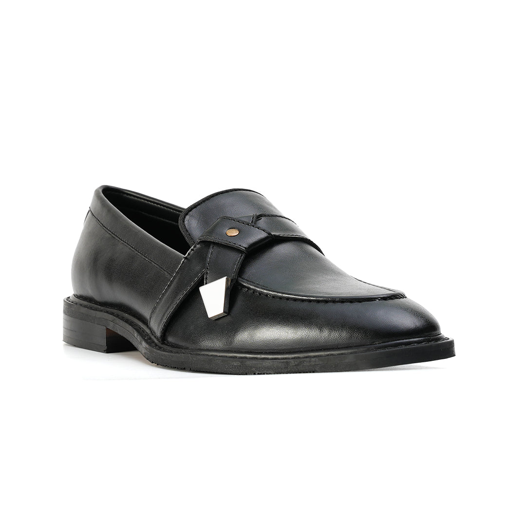 Monkstory Belted Slip-Ons - Matte Black