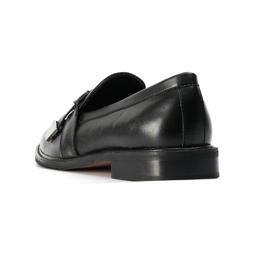 Monkstory Belted Slip-Ons - Matte Black