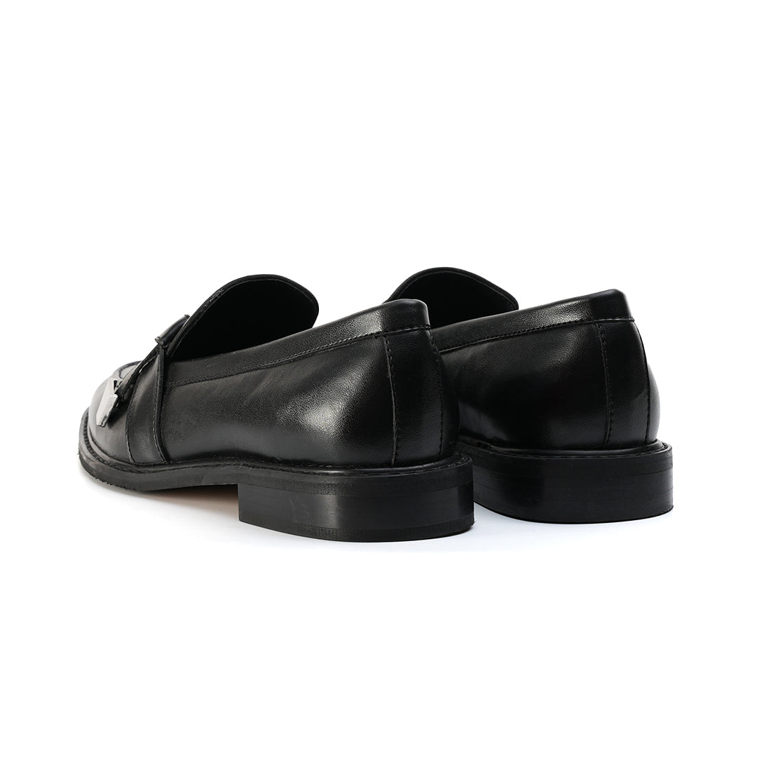 Monkstory Belted Slip-Ons - Matte Black