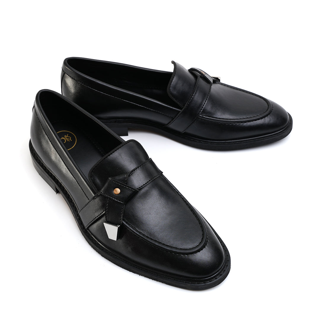 Monkstory Belted Slip-Ons - Matte Black