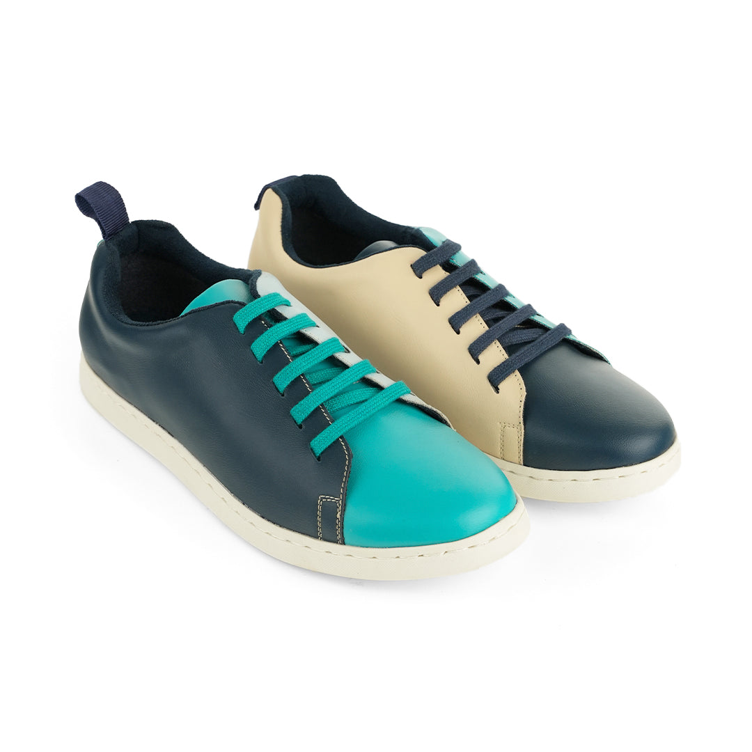 Monkstory Mismatch Alter-Ego Lace Sneakers - Blue