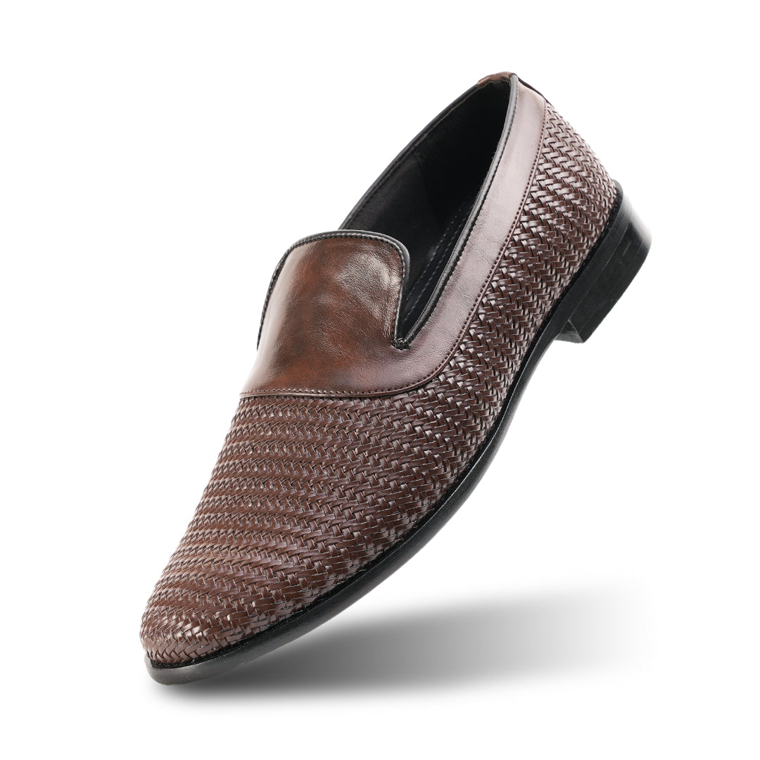 Monkstory Woven Slip-Ons - Brown