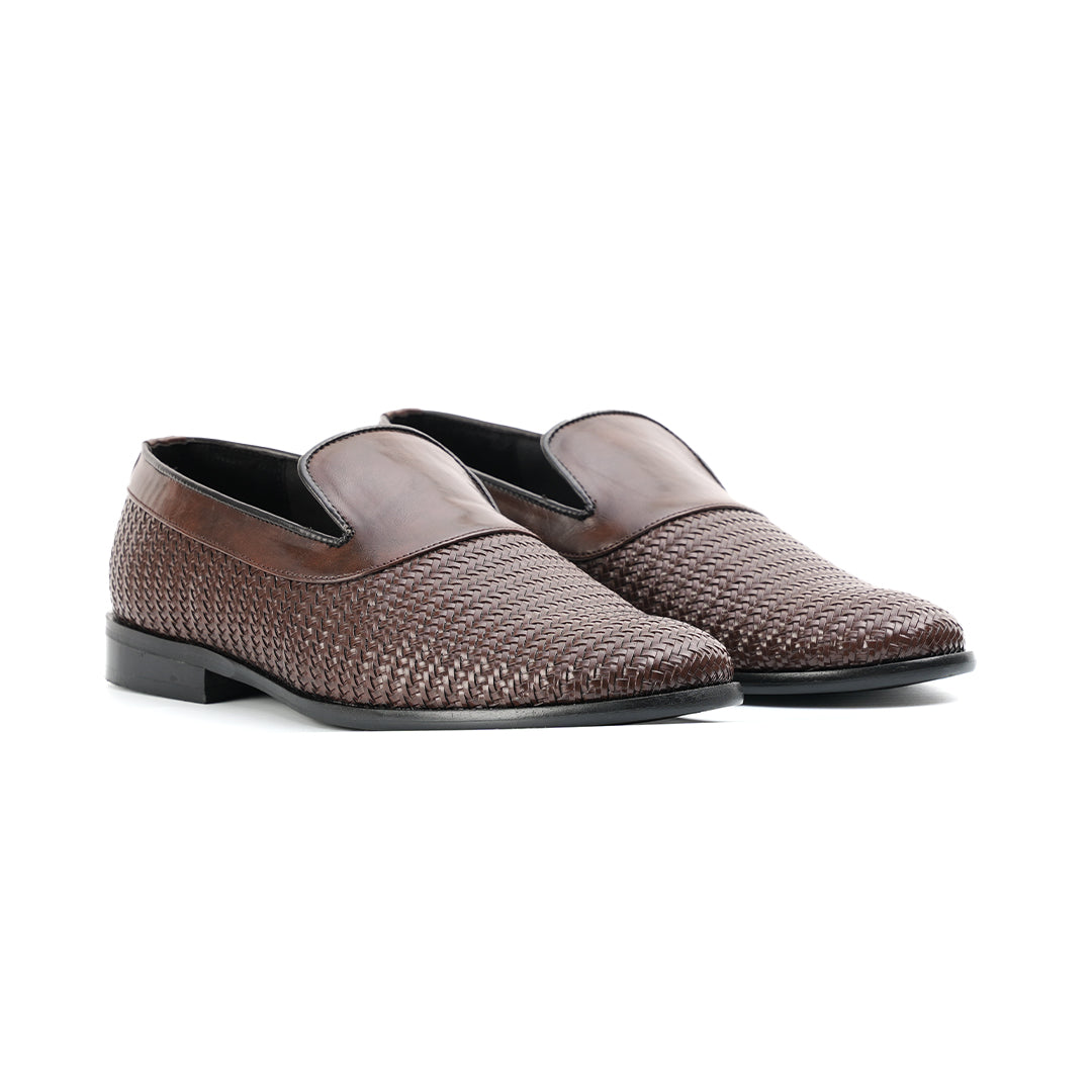 Monkstory Woven Slip-Ons - Brown