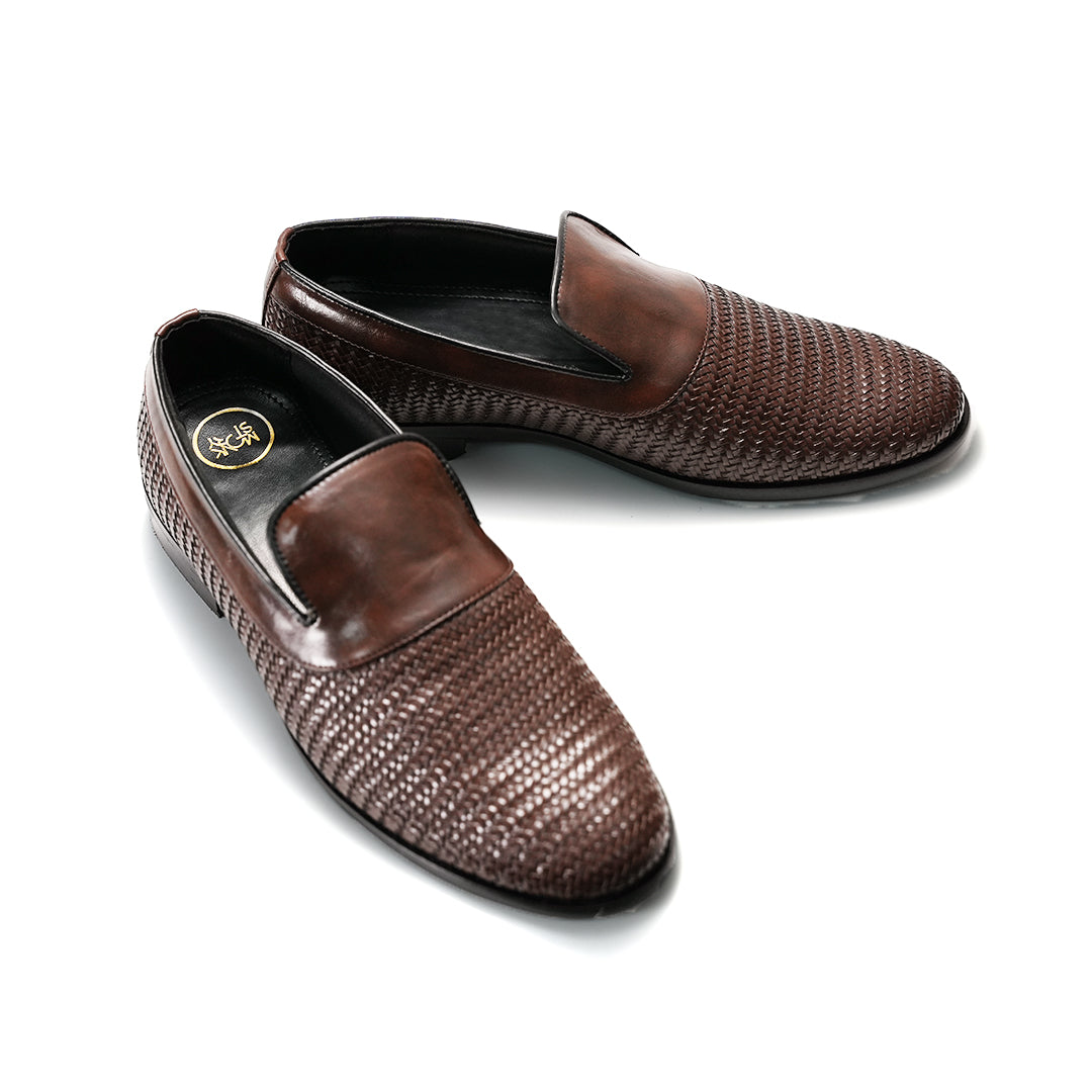 Monkstory Woven Slip-Ons - Brown