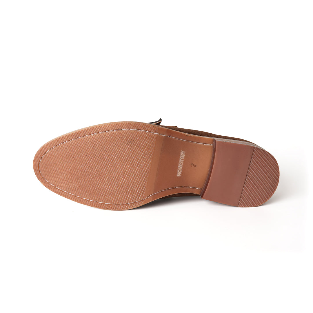 Monkstory Rustic Buckle Slip-Ons - Brown