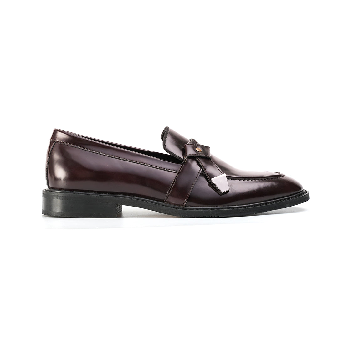 Monkstory Belted Slip-Ons - Burgundy