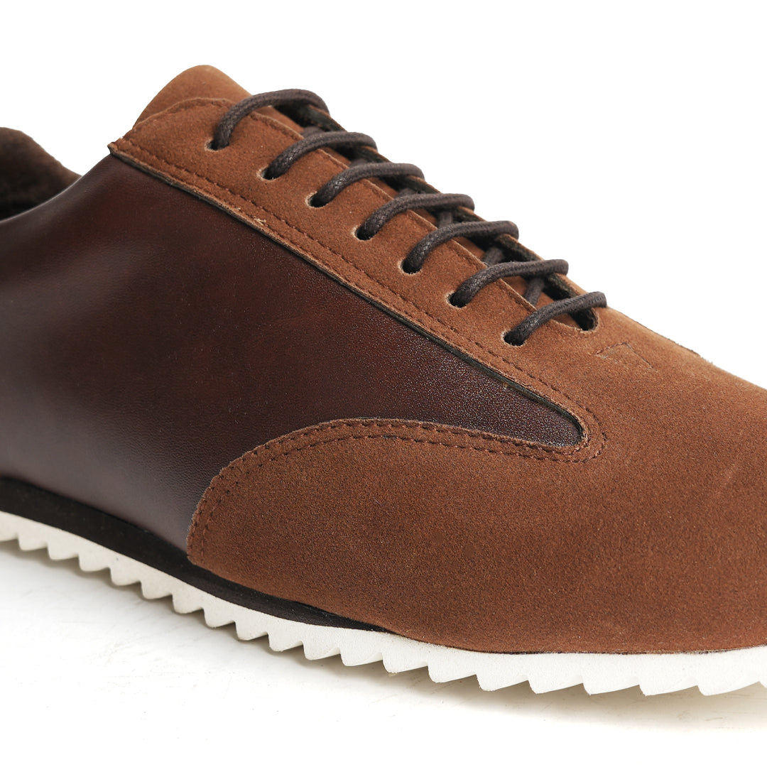 Monkstory Brown Dual-Tone Smart Sneakers, perfect for those who love dual-tone sneakers.