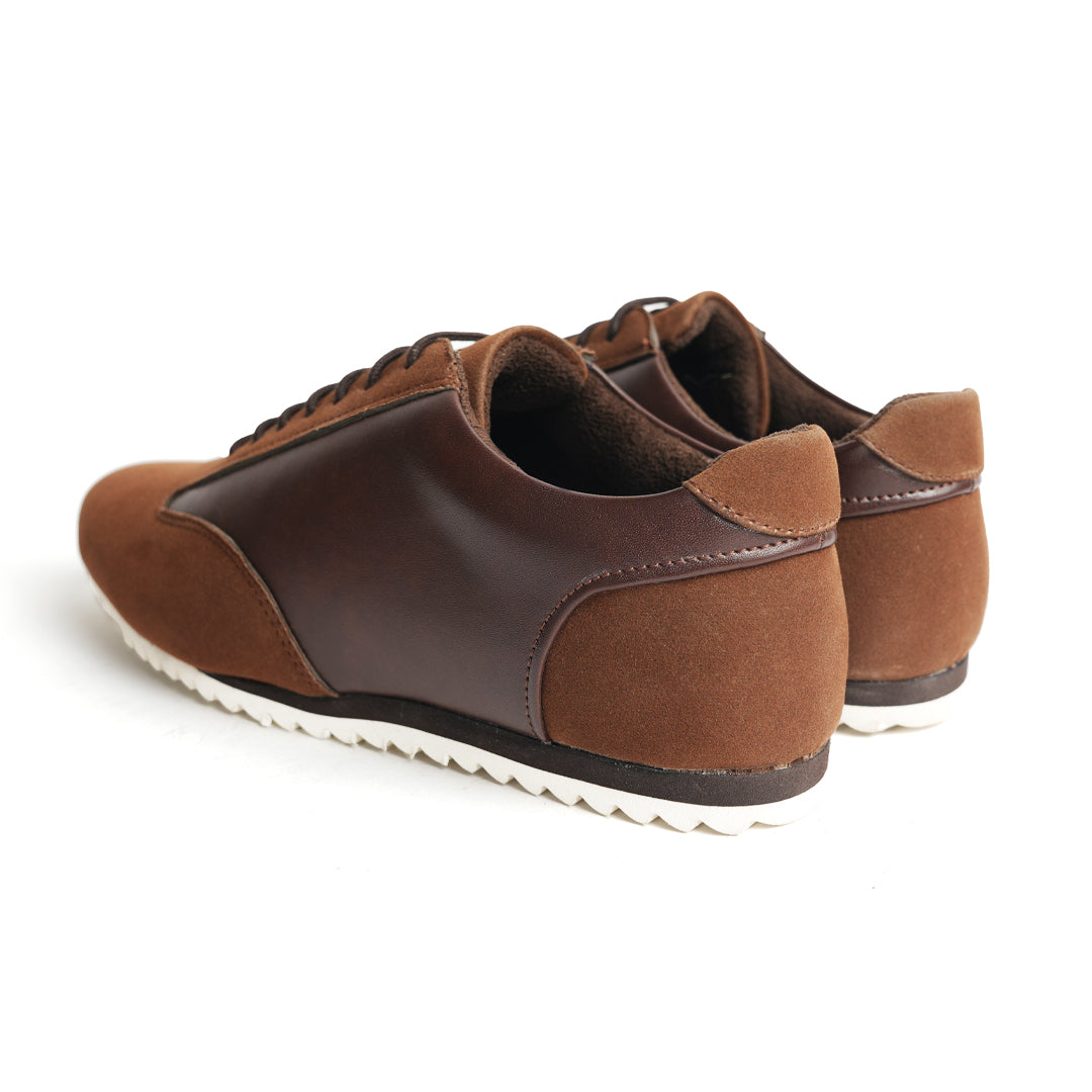 Monkstory Brown Dual-Tone Smart Sneakers, perfect for those who love dual-tone sneakers.